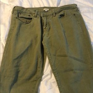 J. crew Skinny stretch pants - green